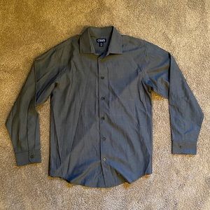 Chaps Botton Down Long-sleeved Shirt, Gray, Boys